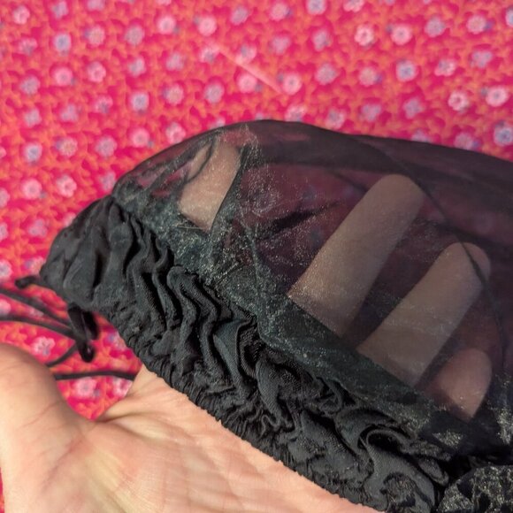 NWT For Love & Lemons Gabrielle Crop Top Whimsigoth Organza Fairy Gothicumbia - Picture 8 of 9